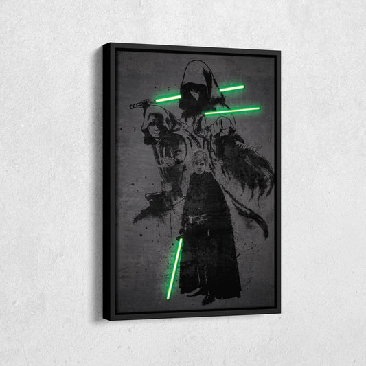 Luke Skywalker Canvas | Star Wars Neon Wall Art