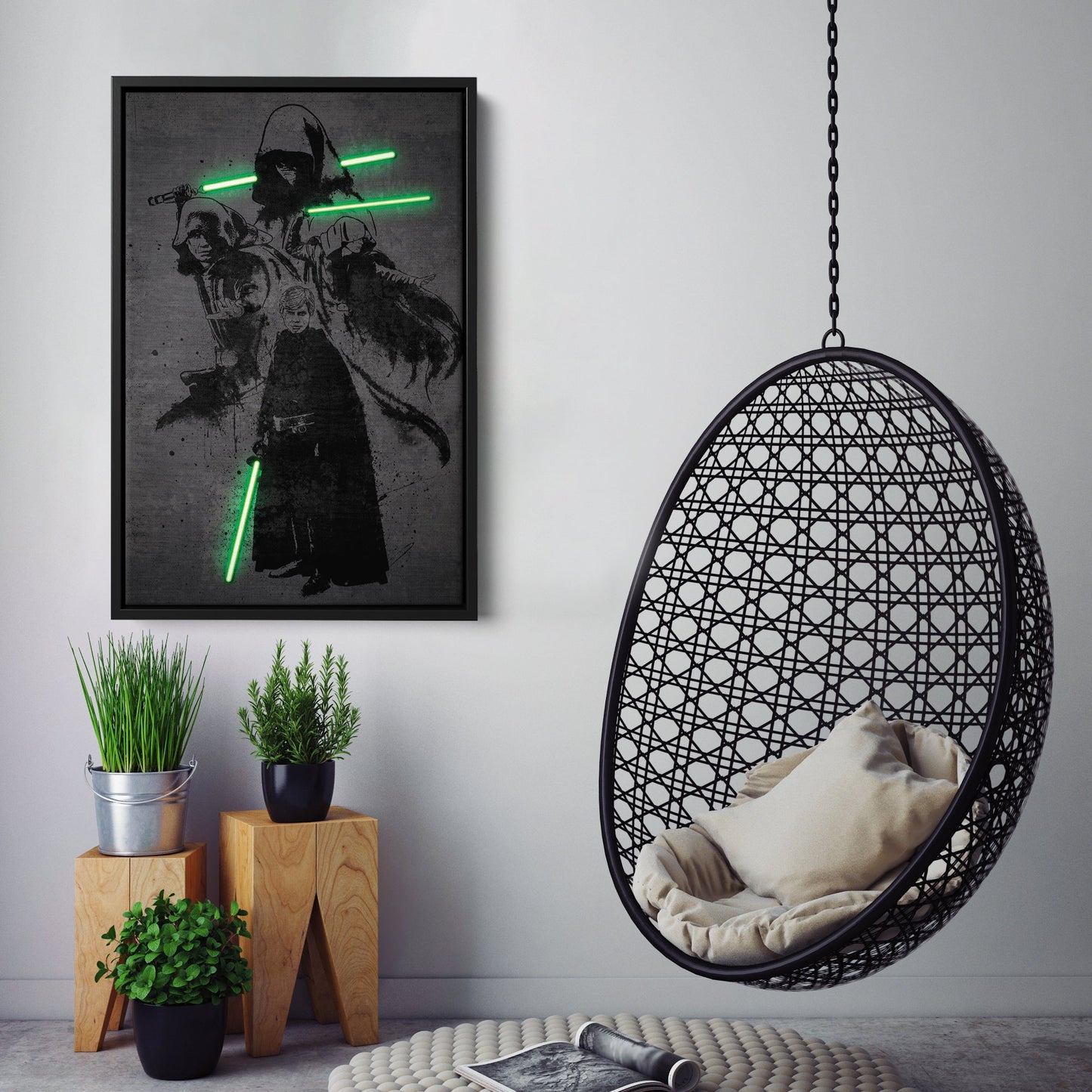 Luke Skywalker Canvas | Star Wars Neon Wall Art
