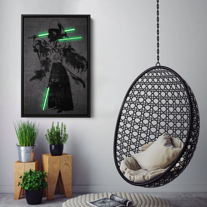 Luke Skywalker Canvas | Star Wars Neon Wall Art