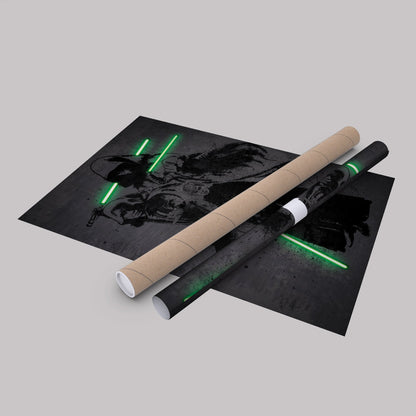 Luke Skywalker Canvas | Star Wars Neon Wall Art