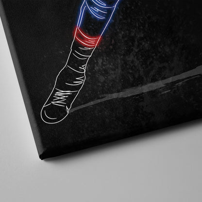 Mac Jones Neon Canvas Art | Patriots Wall Decor