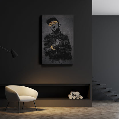 Mac Miller Neon Canvas Art | Music Wall Decor