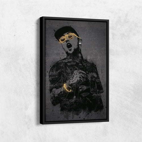 Mac Miller Neon Canvas Art | Music Wall Decor