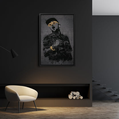 Mac Miller Neon Canvas Art | Music Wall Decor