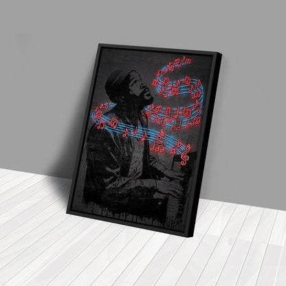 Marvin Gaye Neon Canvas Art | Music Wall Decor