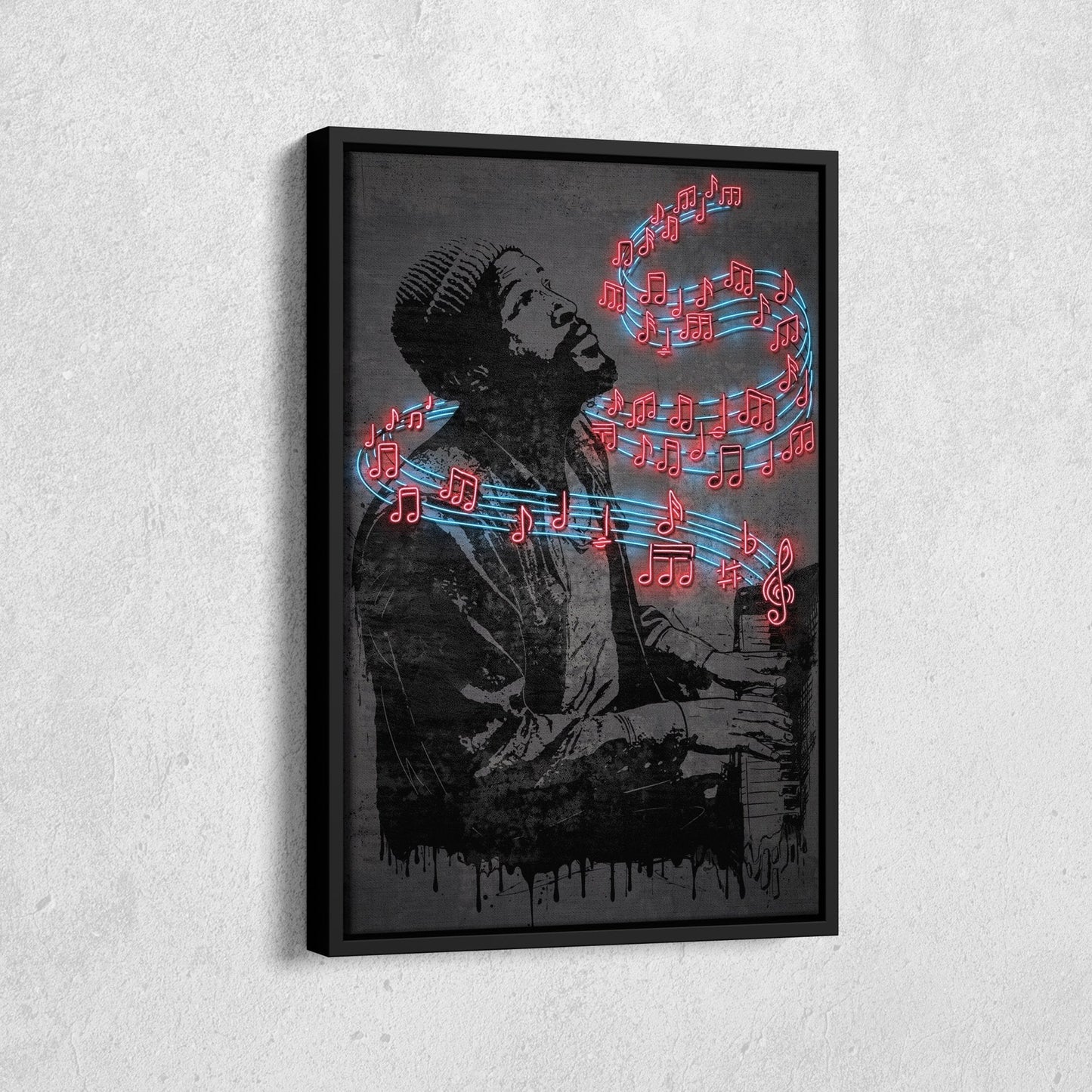 Marvin Gaye Neon Canvas Art | Music Wall Decor