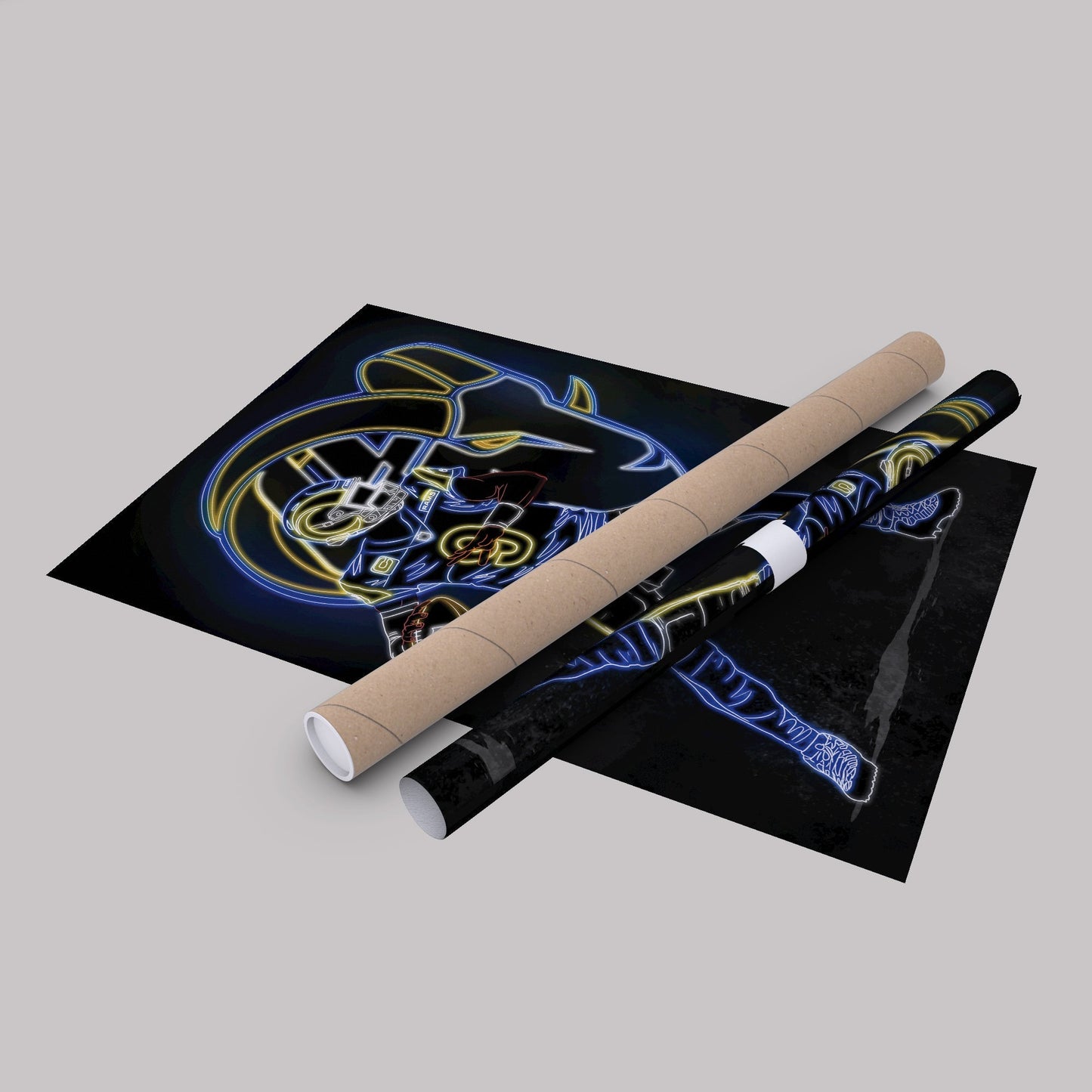Matthew Stafford Neon Canvas Art | Rams Wall Decor