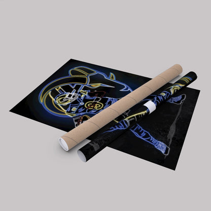 Matthew Stafford Neon Canvas Art | Rams Wall Decor