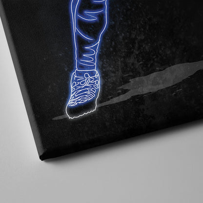 Matthew Stafford Neon Canvas Art | Rams Wall Decor