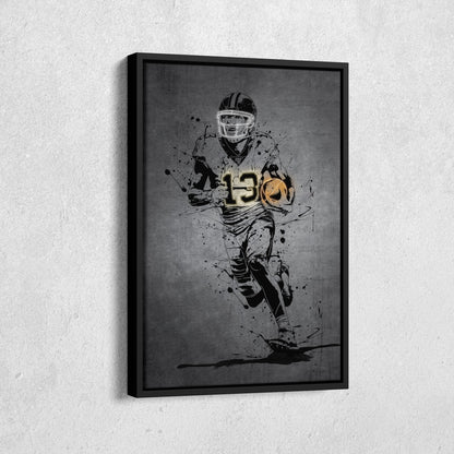 Michael Thomas Neon Canvas Art | Modern Wall Decor for Saints Fans