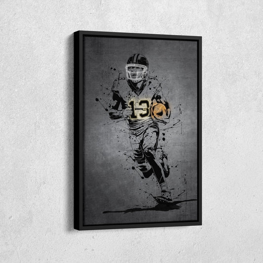Michael Thomas Neon Canvas Art | Modern Wall Decor for Saints Fans