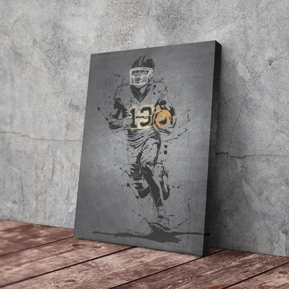 Michael Thomas Neon Canvas Art | Modern Wall Decor for Saints Fans