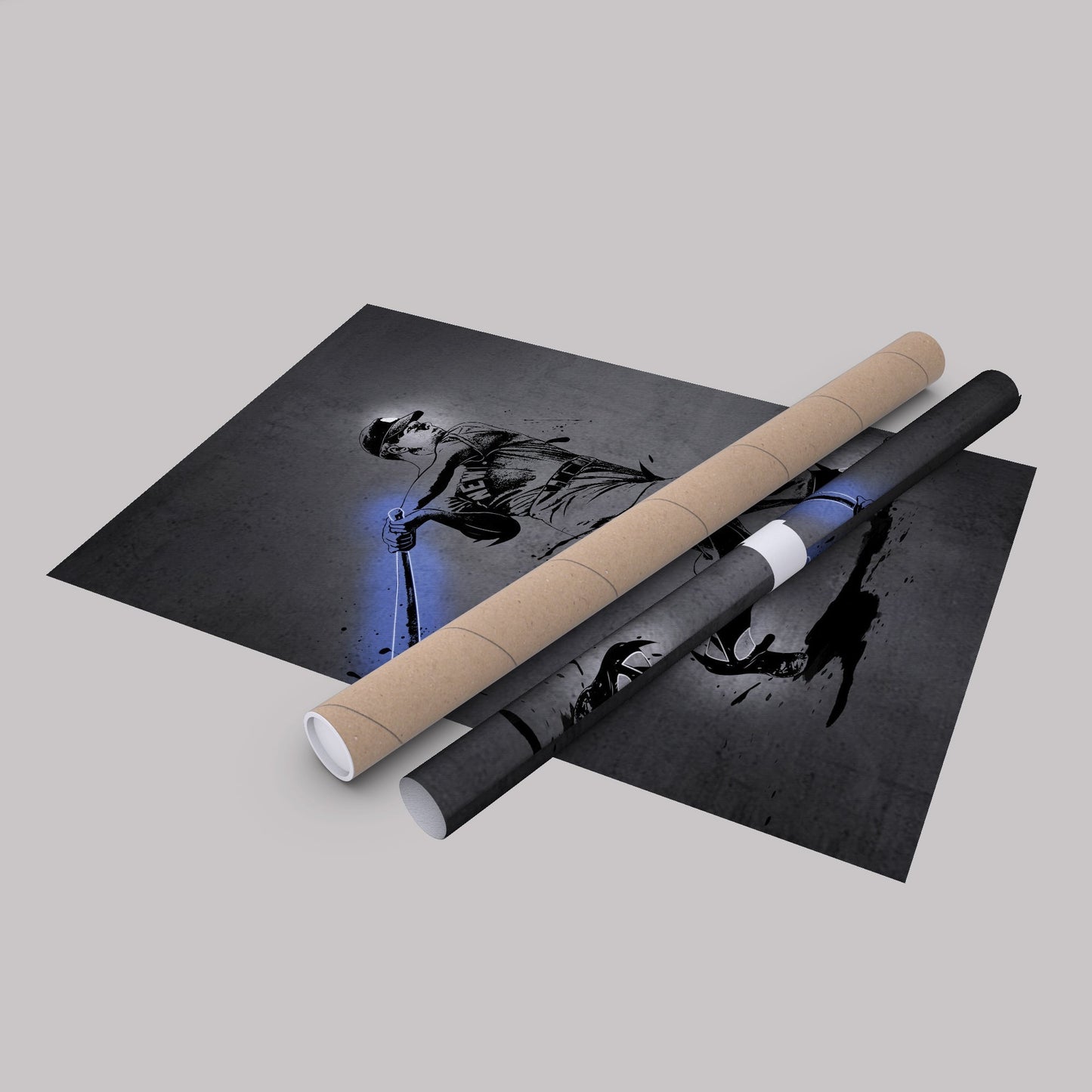 Mickey Mantle Neon Canvas Art | Modern Wall Decor for Yankees Fans