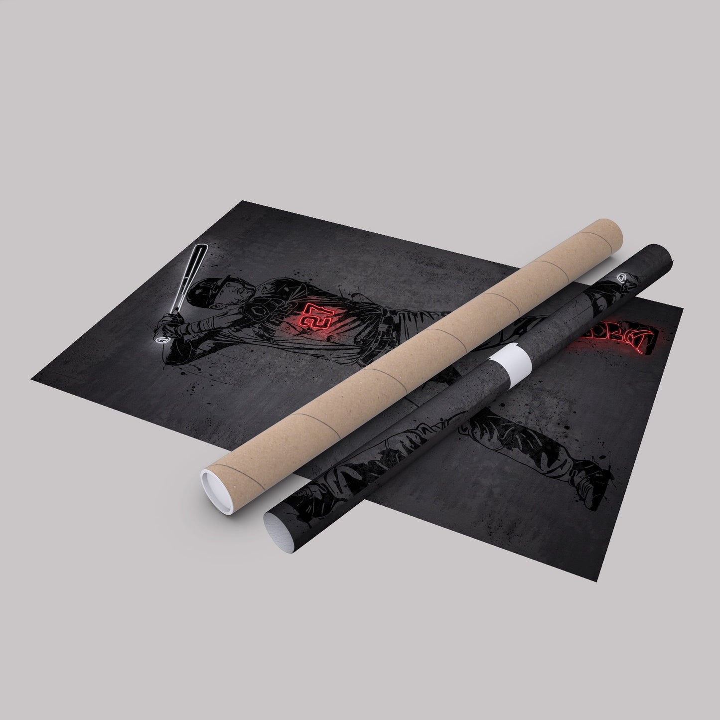 Mike Trout Neon Canvas Art | Modern Wall Decor for Angels Fans