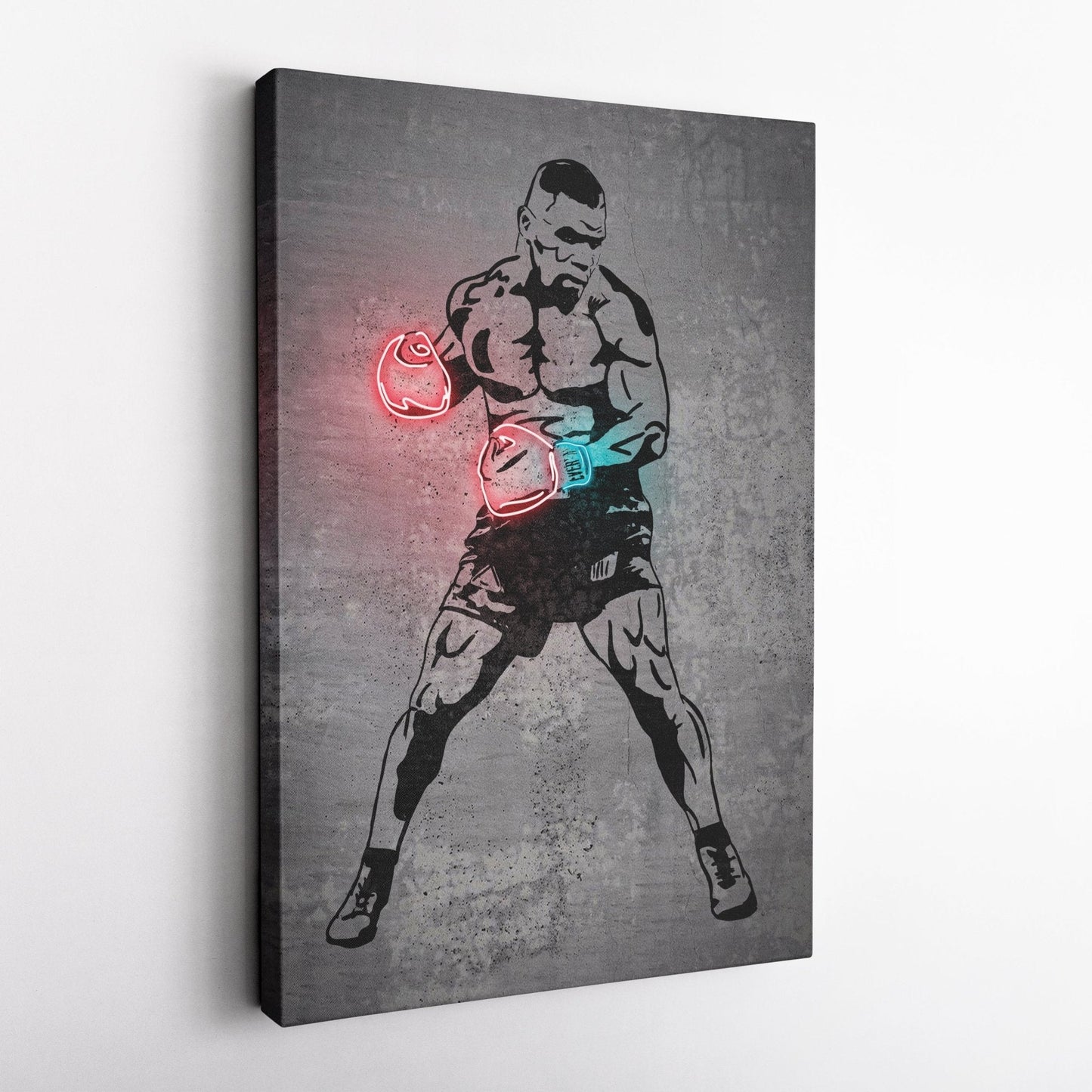 Mike Tyson Neon Canvas Art | Modern Wall Decor for Boxing Fans