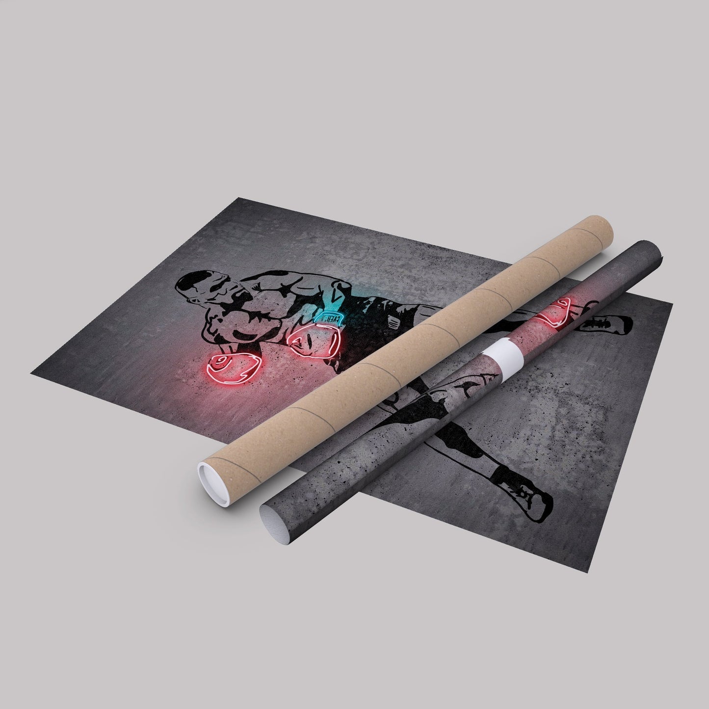 Mike Tyson Neon Canvas Art | Modern Wall Decor for Boxing Fans