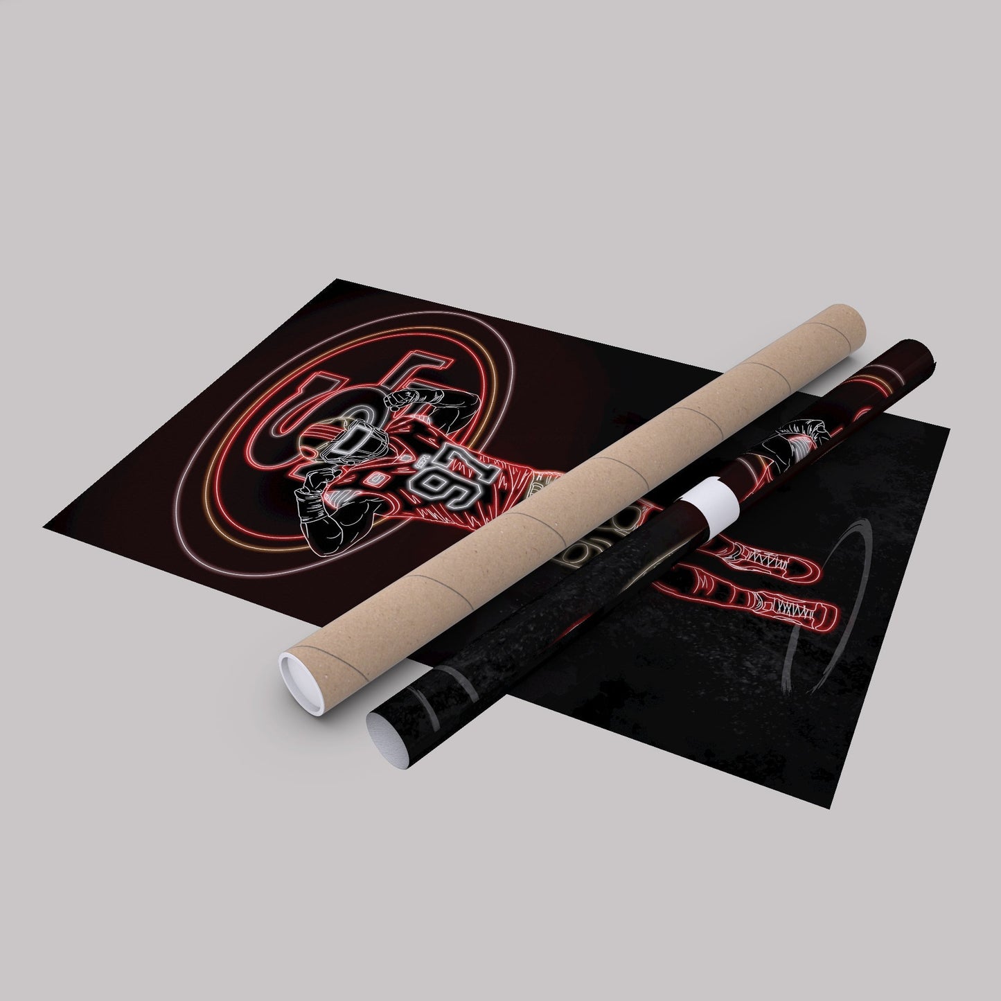 Nick Bosa Neon Canvas Art | 49ers Wall Decor