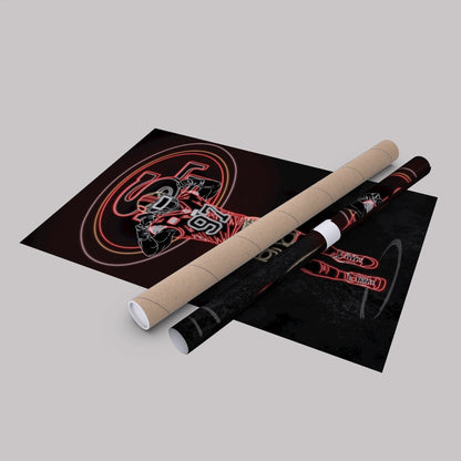 Nick Bosa Neon Canvas Art | 49ers Wall Decor