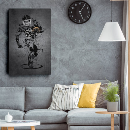 Nick Chubb Neon Canvas Art | Modern Wall Decor for Browns Fans