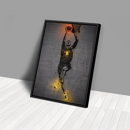 Nikola Jokic Neon Canvas Art | Modern Wall Decor for Nuggets Fans