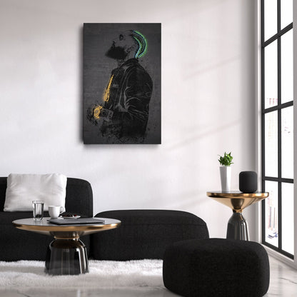 Nipsey Hussle Neon Canvas Art | Music Wall Decor