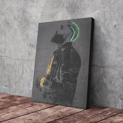 Nipsey Hussle Neon Canvas Art | Music Wall Decor