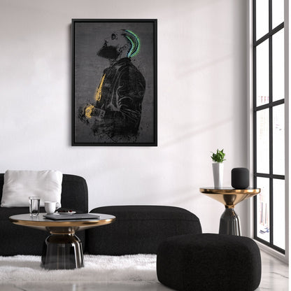 Nipsey Hussle Neon Canvas Art | Music Wall Decor