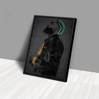 Nipsey Hussle Neon Canvas Art | Music Wall Decor