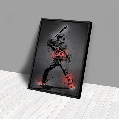 Nolan Arenado Neon Canvas Art | Modern Wall Decor for Cardinals Fans