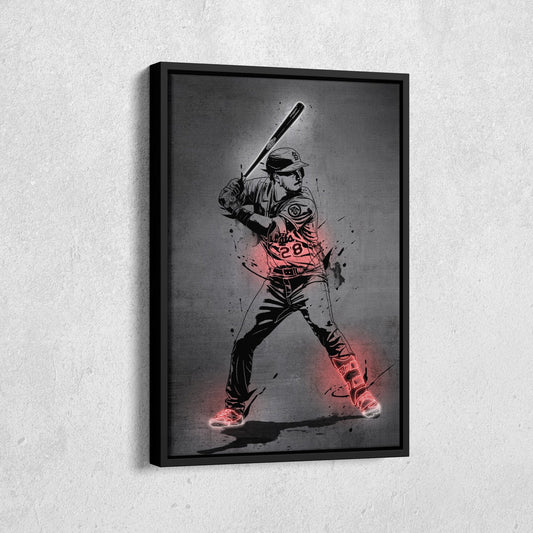 Nolan Arenado Neon Canvas Art | Modern Wall Decor for Cardinals Fans