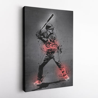 Nolan Arenado Neon Canvas Art | Modern Wall Decor for Cardinals Fans