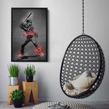 Nolan Arenado Neon Canvas Art | Modern Wall Decor for Cardinals Fans