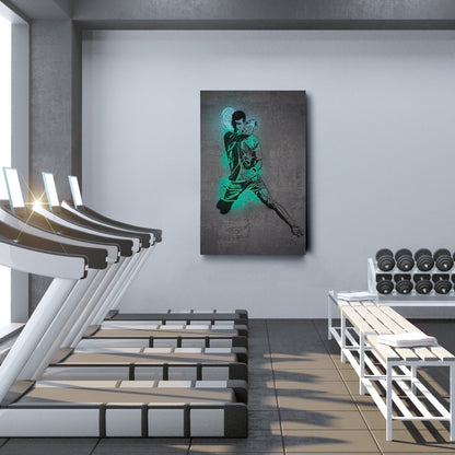 Novak Djokovic Neon Canvas Art | Modern Wall Decor for Tennis Fans
