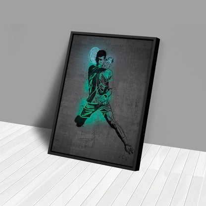 Novak Djokovic Neon Canvas Art | Modern Wall Decor for Tennis Fans