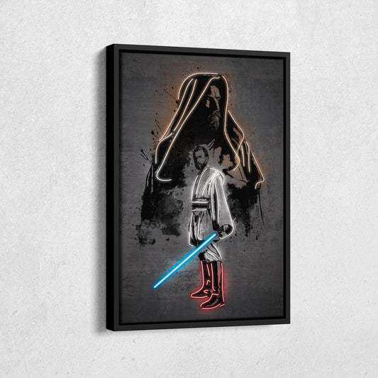 Obi Wan Kenobi Canvas | Star Wars Neon Wall Art