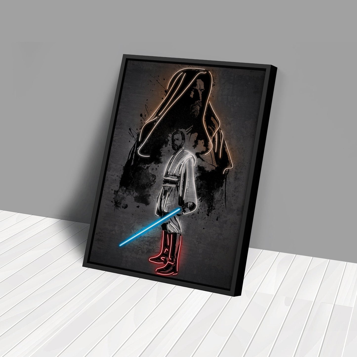 Obi Wan Kenobi Canvas | Star Wars Neon Wall Art