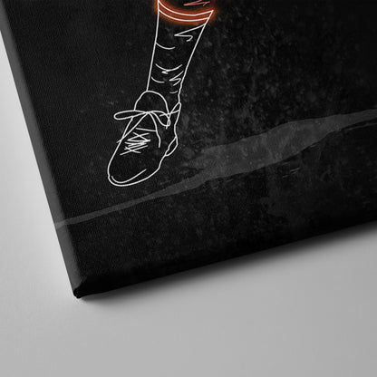 Peyton Manning Neon Canvas Art | Colts Wall Decor