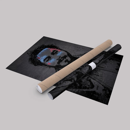 Post Malone Neon Canvas Art | Music Wall Decor