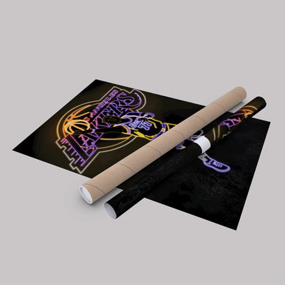 Luka Dončić Neon Canvas Art | Lakers Wall Decor