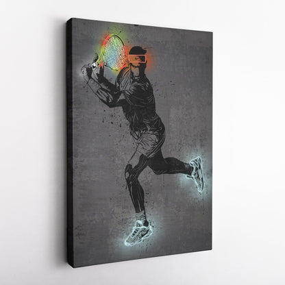Rafael Nadal Neon Canvas Art | Modern Wall Decor for Tennis Fans