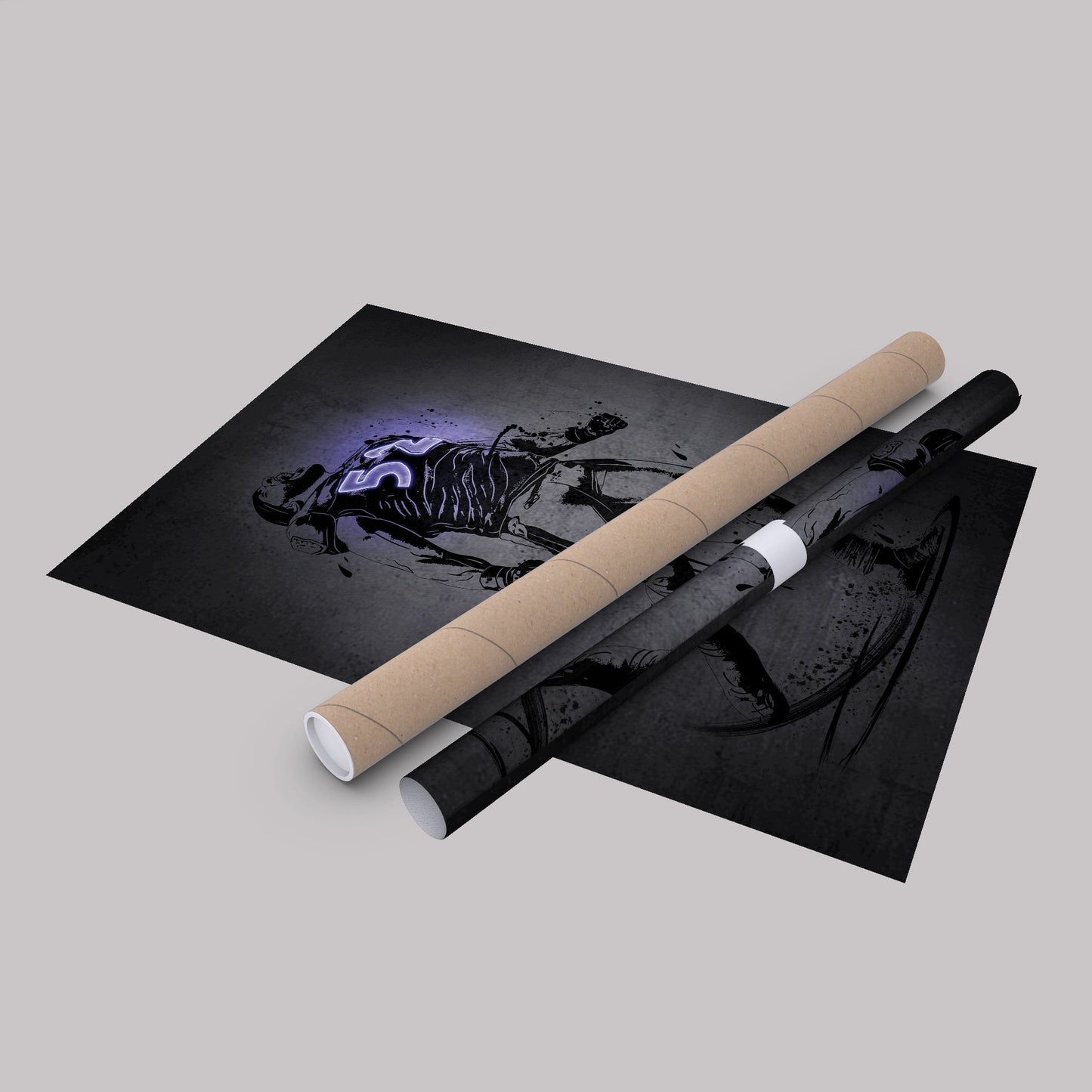 Ray Lewis Neon Canvas Art | Modern Wall Decor for Ravens Fans
