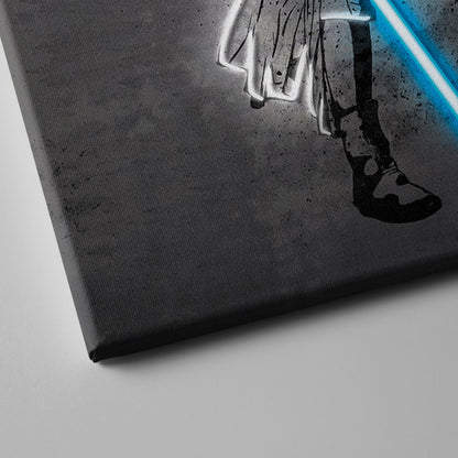 Rey Skywalker Canvas | Star Wars Neon Wall Art