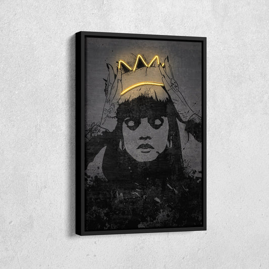 Rihanna Neon Canvas Art | Music Wall Decor