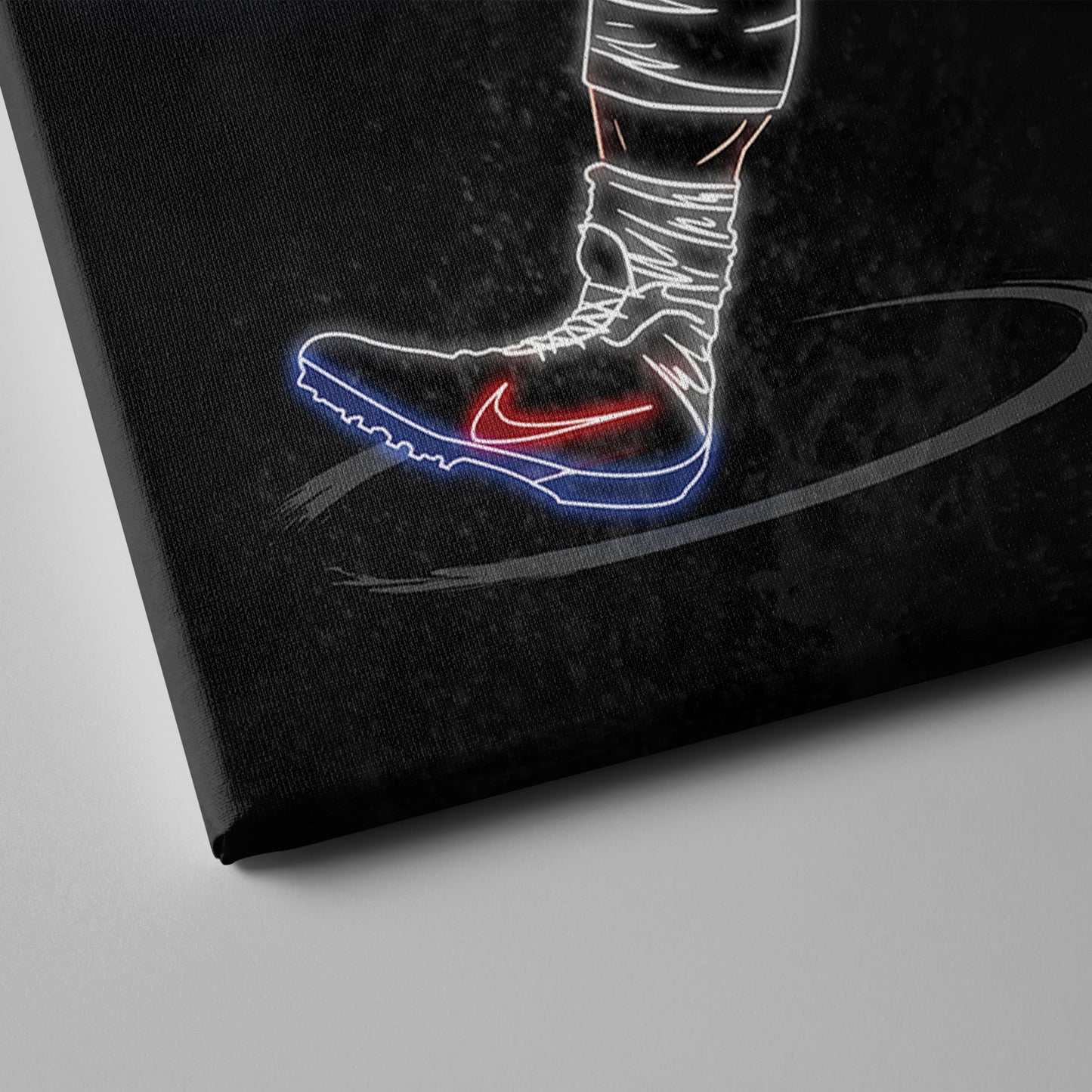 Saquon Barkley Neon Canvas Art | Giants Wall Decor