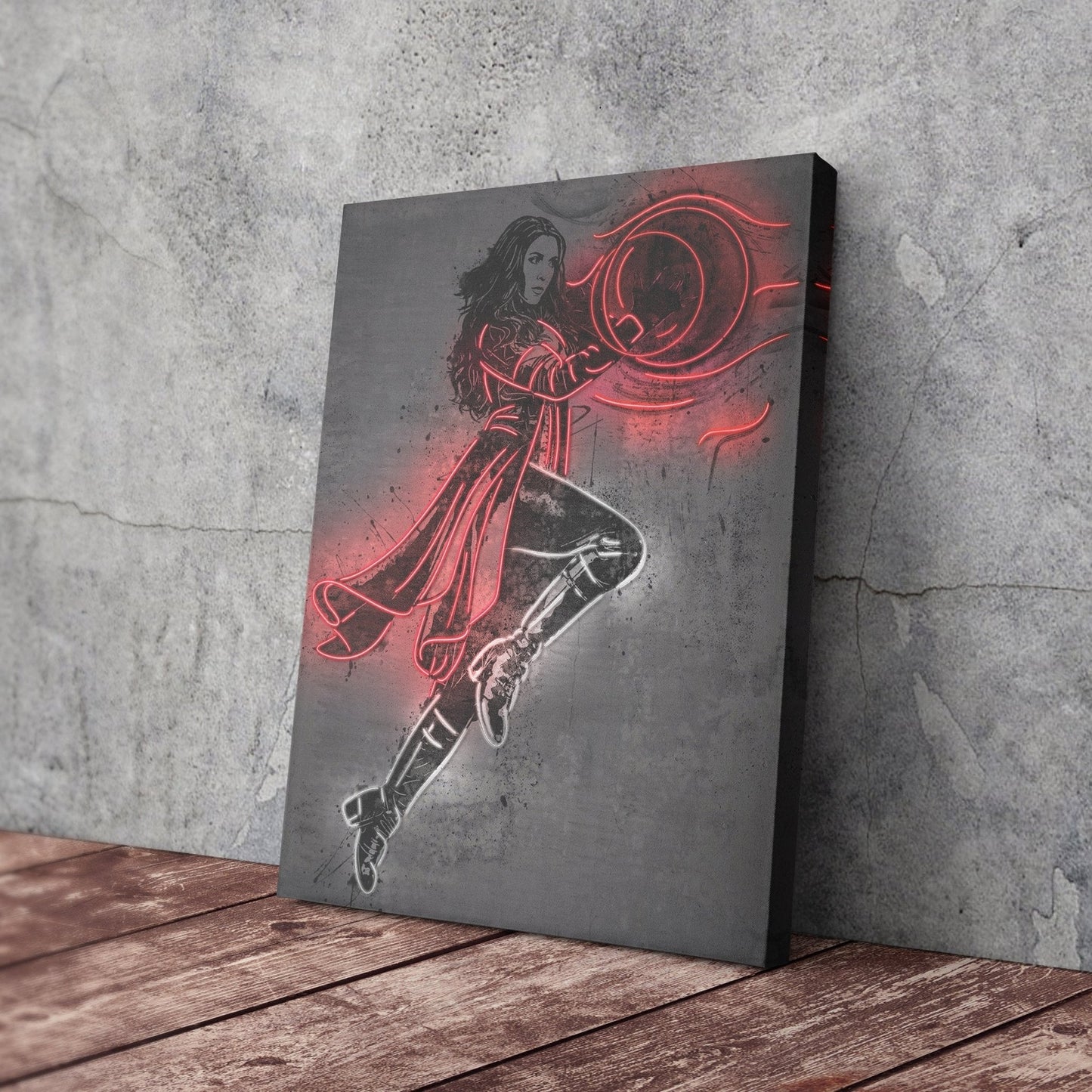 Scarlet Witch Canvas | Marvel Neon Wall Art