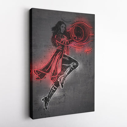 Scarlet Witch Canvas | Marvel Neon Wall Art