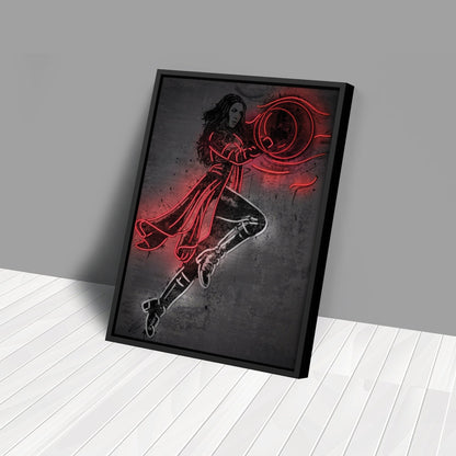 Scarlet Witch Canvas | Marvel Neon Wall Art