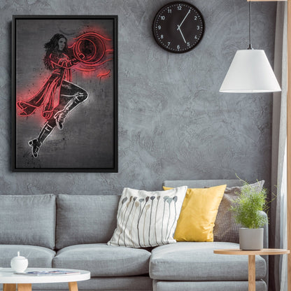 Scarlet Witch Canvas | Marvel Neon Wall Art