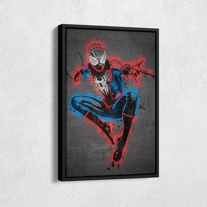Spider-Man Canvas | Marvel Neon Wall Art