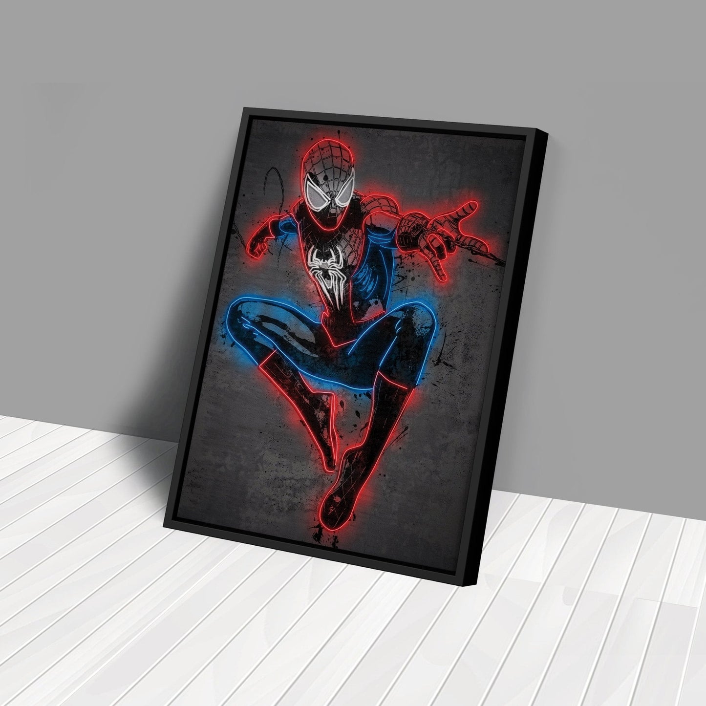 Spider-Man Canvas | Marvel Neon Wall Art